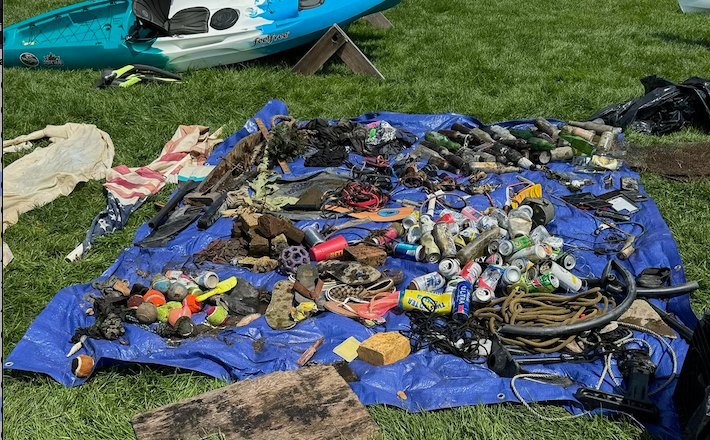 Just some of the thousands of pounds of trash removed from the Deschutes River by volunteers